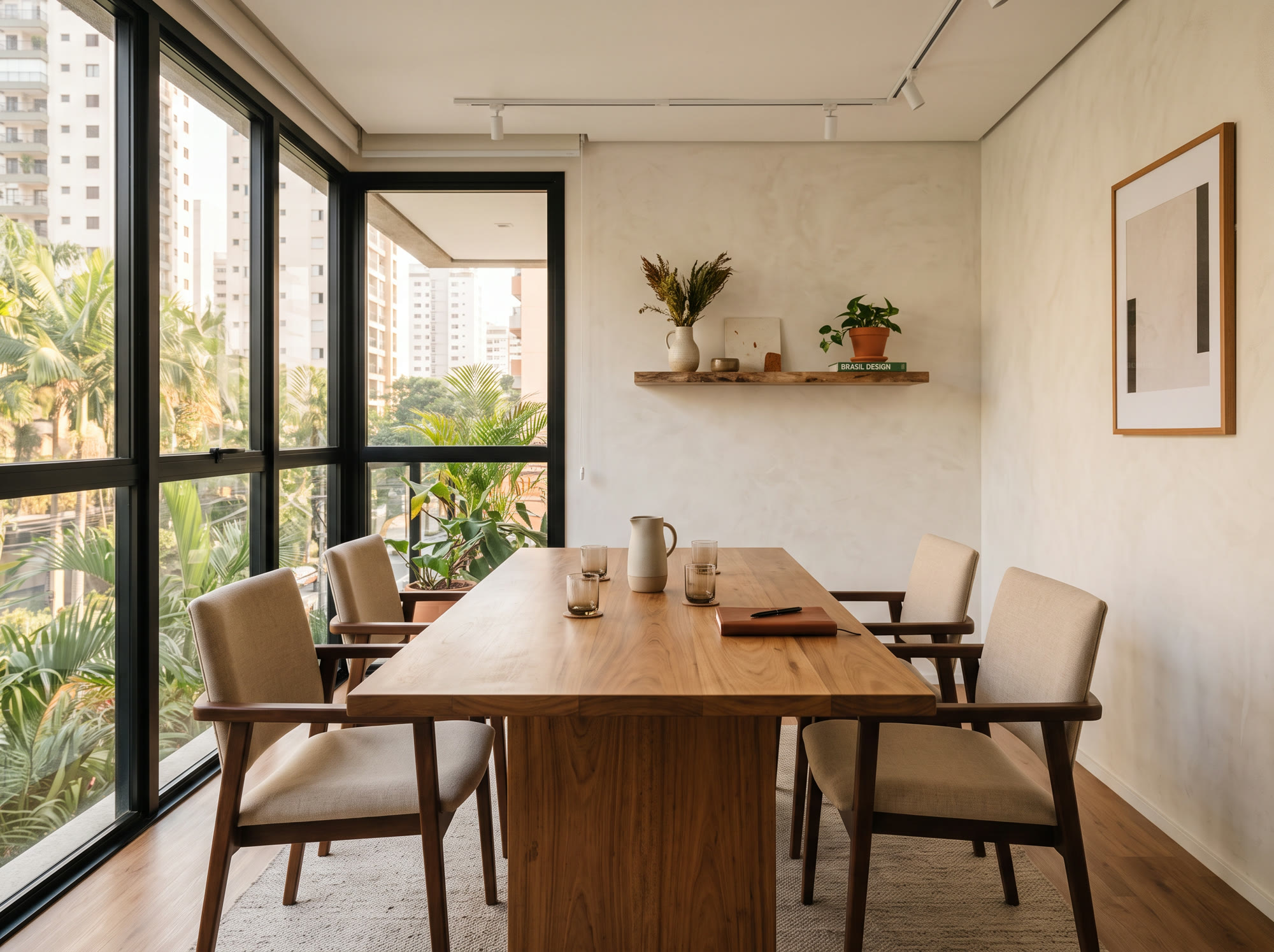 Sala de reunião do escritório Tamada Imóveis