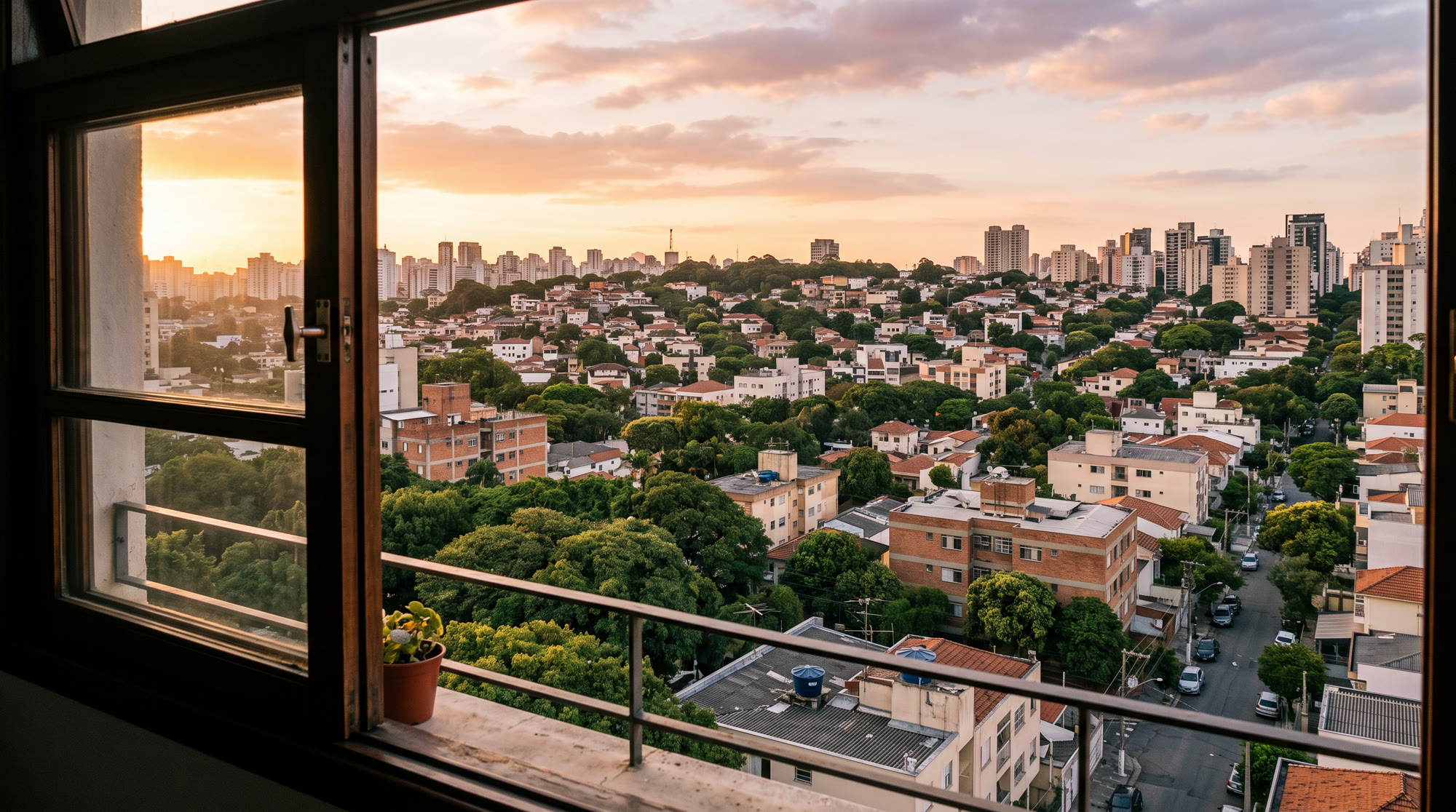 Vista do bairro a partir do escritório Tamada Imóveis